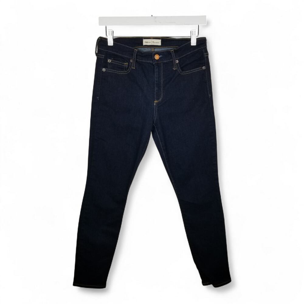 GAP 1969 TRUE SKINNY Jeans Stretch Indigo Mid Rise 240894-00 - Size 29 Short - Picture 4 of 11